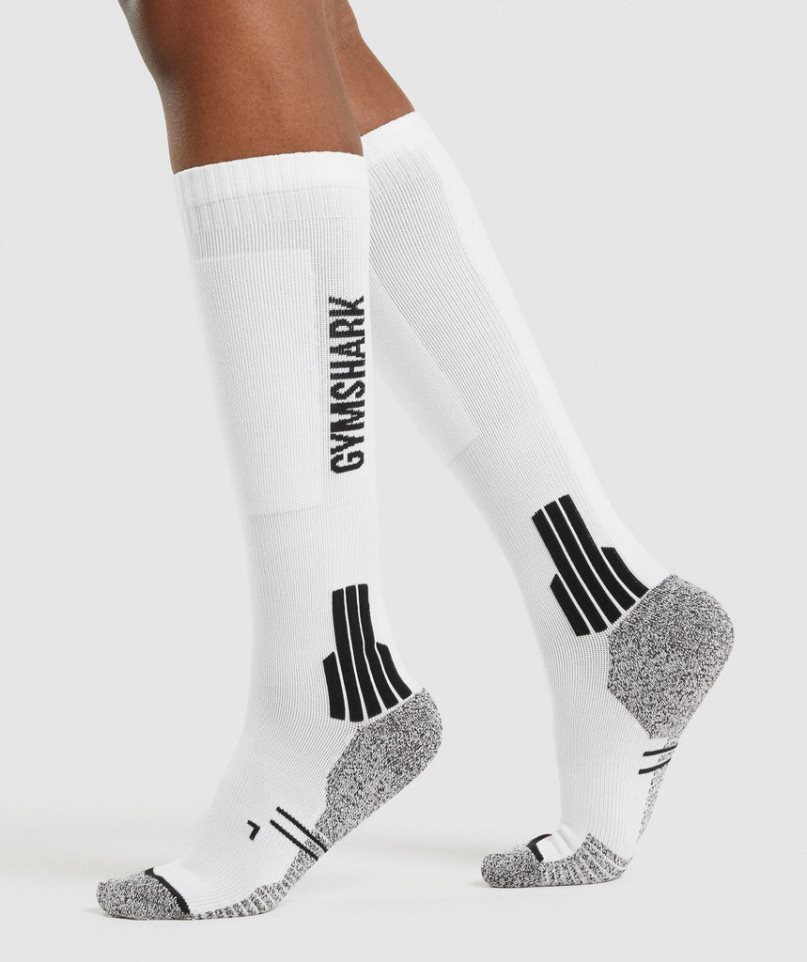 Gymshark Weightlifting Socks White | CA 68705A